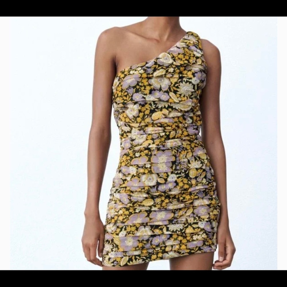 Zara one shoulder dress NWT